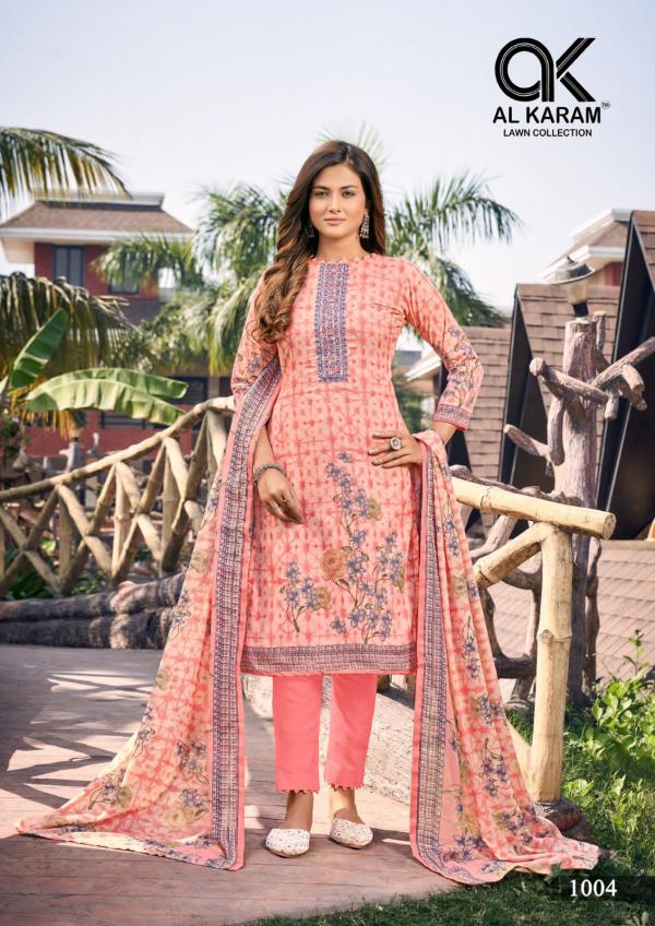 AL Karam Shanaya Vol-1 Lawn Cotton Designer Pakistani suit